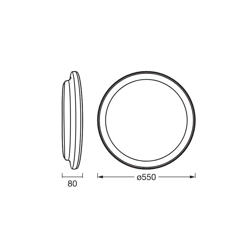 Ledvance - LED Laevalgusti ORBIS PEDERSON LED/36W/230V d. 55 cm must