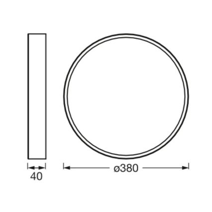 Ledvance - LED Laevalgusti ORBIS SLIM LED/24W/230V must