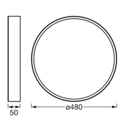 Ledvance - LED Laevalgusti ORBIS SLIM LED/36W/230V valge