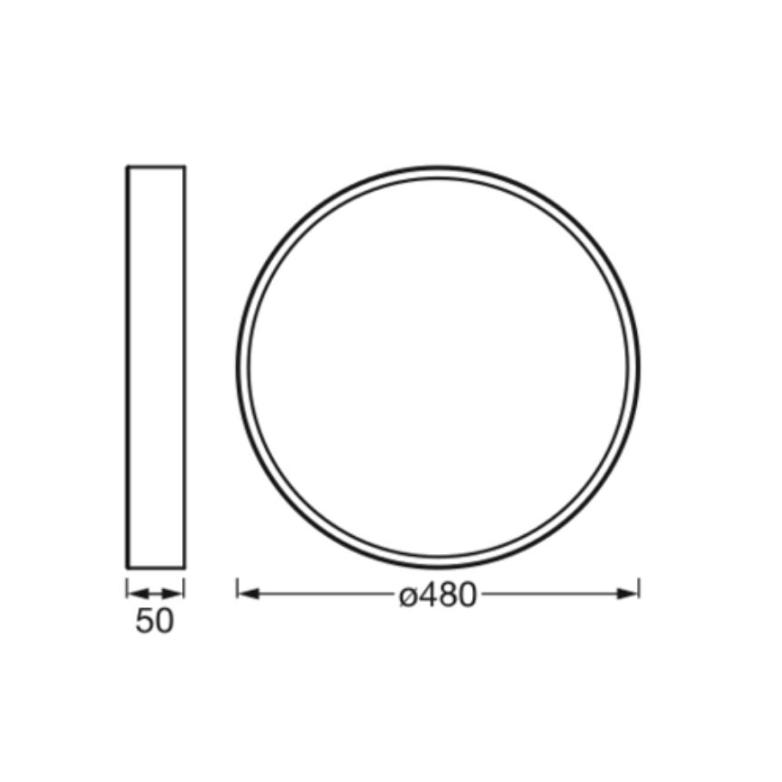 Ledvance - LED Laevalgusti ORBIS SLIM LED/36W/230V valge