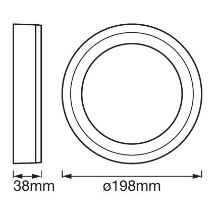 Ledvance - LED Laevalgusti ROUND LED/15W/230V d. 20 cm