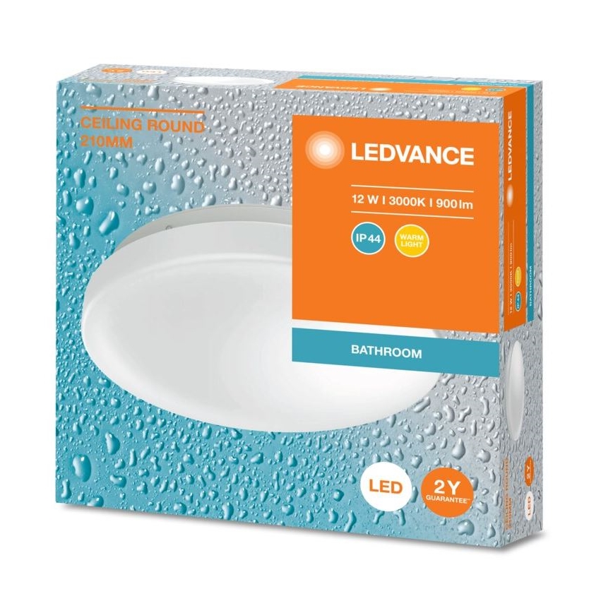 Ledvance - LED Laevalgusti vannituppa CEILING ROUND LED/12W/230V 3000K IP44