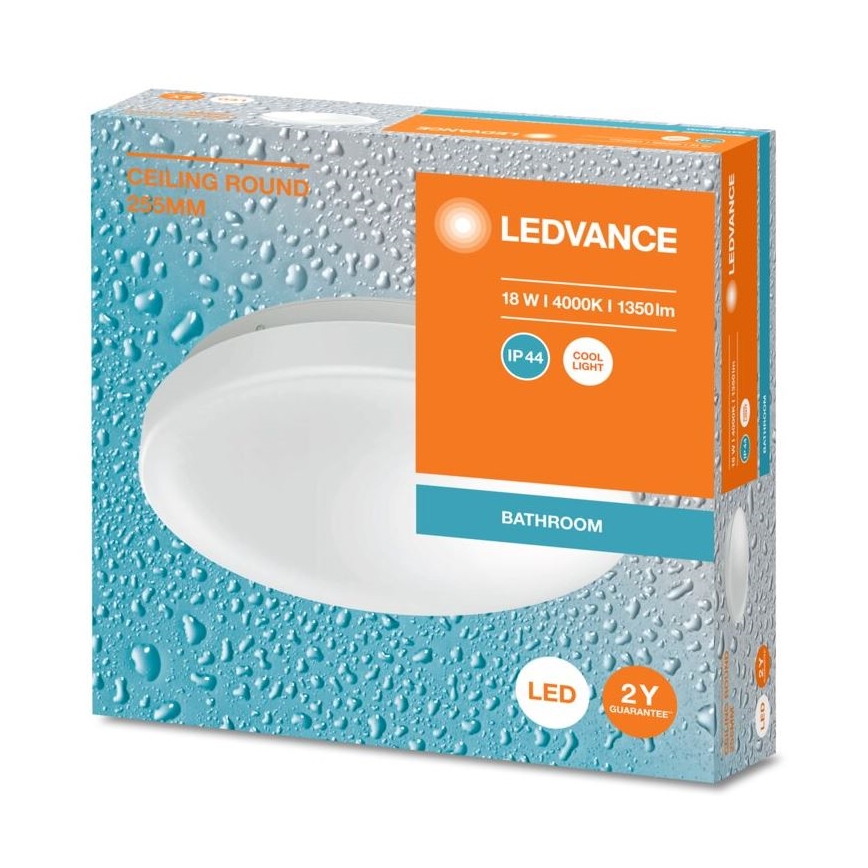 Ledvance - LED Laevalgusti vannituppa CEILING ROUND LED/18W/230V 4000K IP44