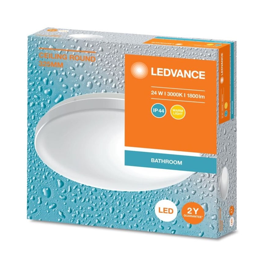 Ledvance - LED Laevalgusti vannituppa CEILING ROUND LED/24W/230V 3000K IP44