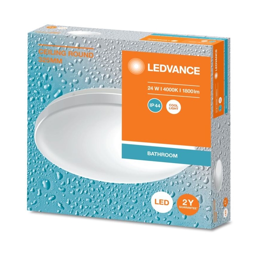 Ledvance - LED Laevalgusti vannituppa CEILING ROUND LED/24W/230V 4000K IP44
