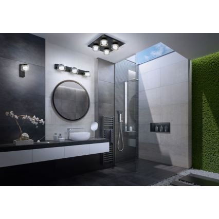 Ledvance - LED Laevalgusti vannituppa ORBIS FLAME 4xLED/5,5W/230V 3000/4000K IP44 must