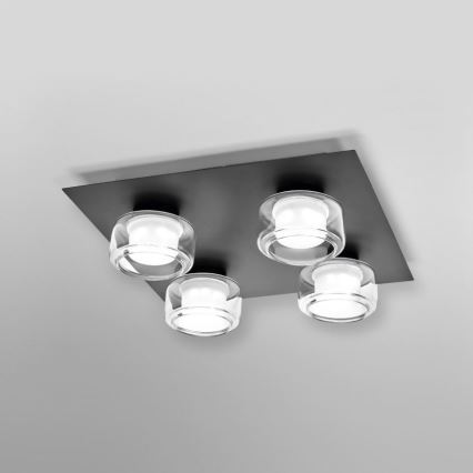 Ledvance - LED Laevalgusti vannituppa ORBIS FLAME 4xLED/5,5W/230V 3000/4000K IP44 must