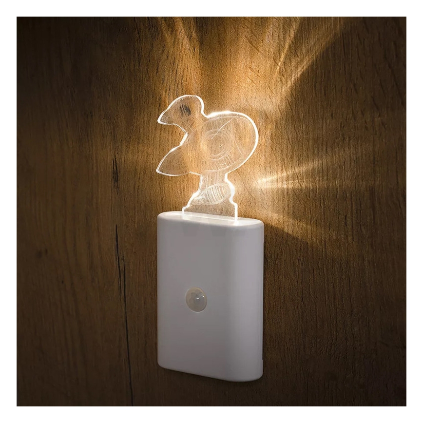 Ledvance - LED Laste navigatsioonivalgusti anduriga NIGHTLUX LED/0,2W/4,5V 3000K