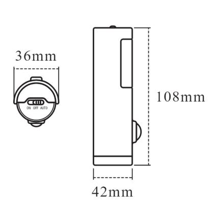 Ledvance - LED Navigatsioonituli koos anduriga NIGHTLUX LED/0.35W/3xAAA IP54