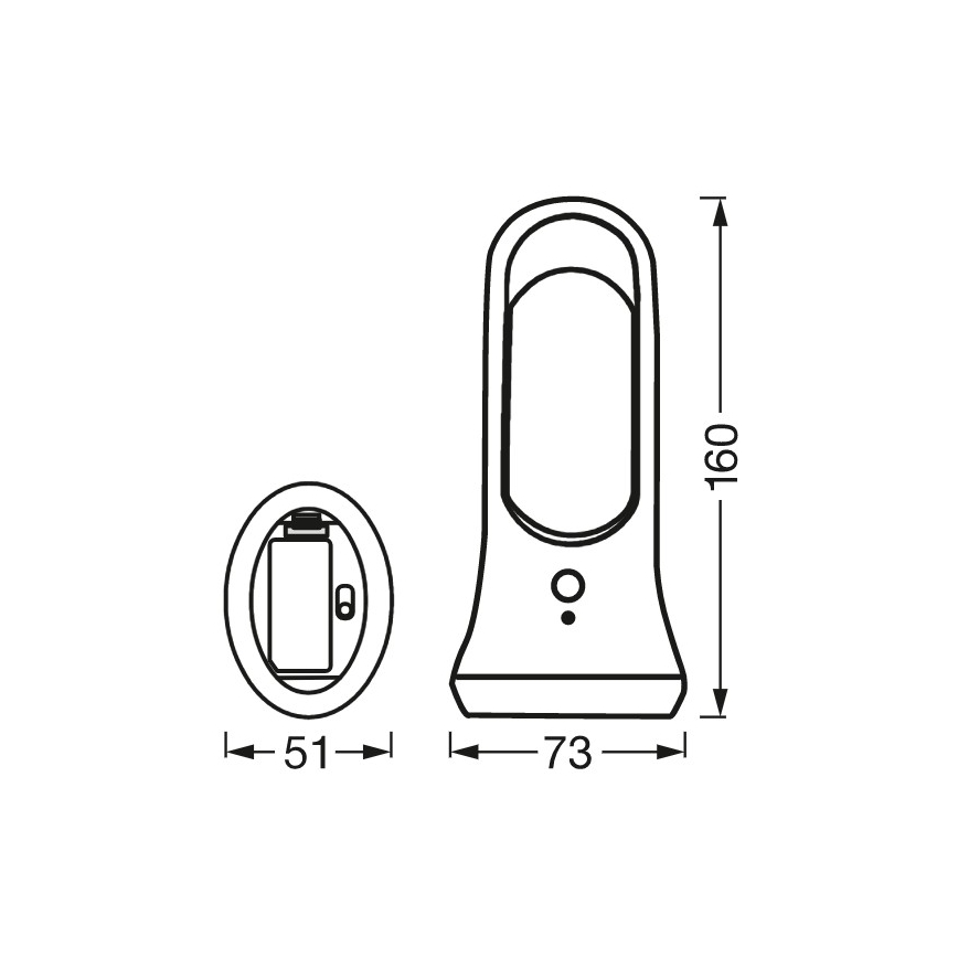 Ledvance - LED Navigatsioonivalgusti anduriga MOBILE LED/0,7W/4xAAA