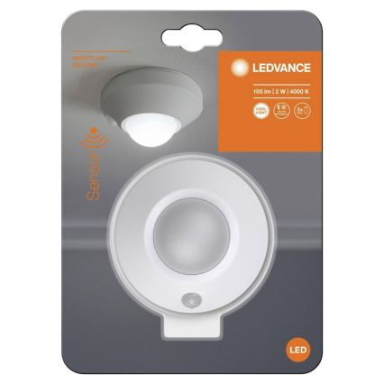 Ledvance - LED Navigatsioonivalgusti anduriga NIGHTLUX LED/1,7W/3xAA 4000K