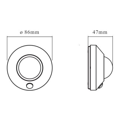 Ledvance - LED Navigatsioonivalgusti anduriga NIGHTLUX LED/1,7W/3xAA 4000K