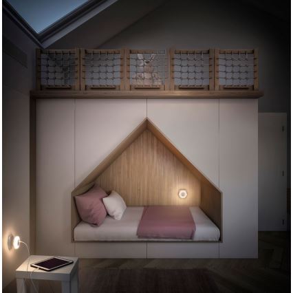 Ledvance - LED Navigatsioontuli pistikupessa koos USB LUNETTA LED/15W/230V