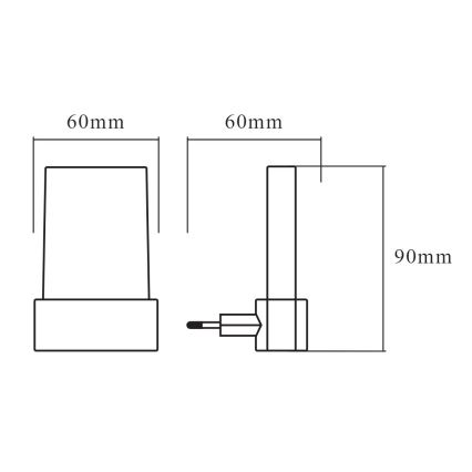 Ledvance - LED Öövalgusti anduriga LUNETTA LED/0,28W/230V