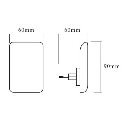 Ledvance - LED Öövalgusti anduriga LUNETTA LED/0,28W/230V 3000K