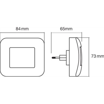 Ledvance - LED Öövalgusti anduriga LUNETTA LED/0,2W/230V 3000K