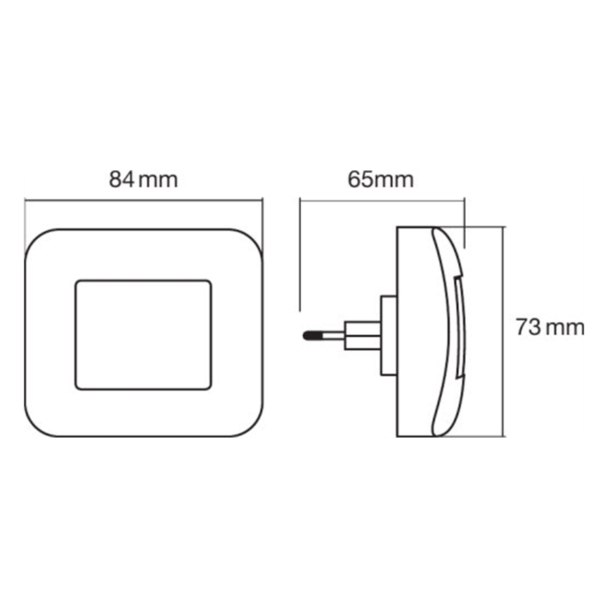 Ledvance - LED Öövalgusti anduriga LUNETTA LED/0,2W/230V 3000K