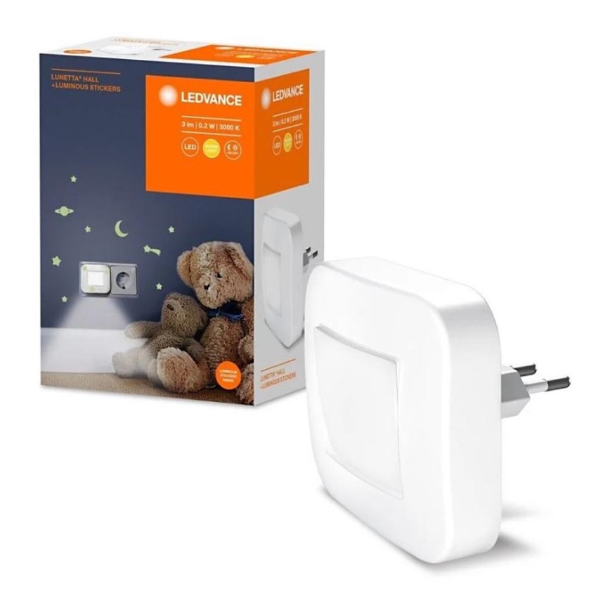 Ledvance - LED Öövalgusti anduriga LUNETTA LED/0,2W/230V