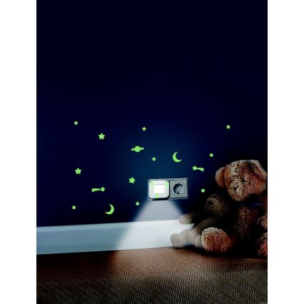 Ledvance - LED Öövalgusti anduriga LUNETTA LED/0,2W/230V