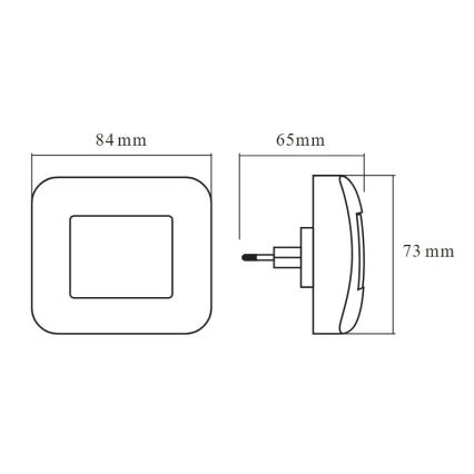 Ledvance - LED Öövalgusti anduriga LUNETTA LED/0,2W/230V