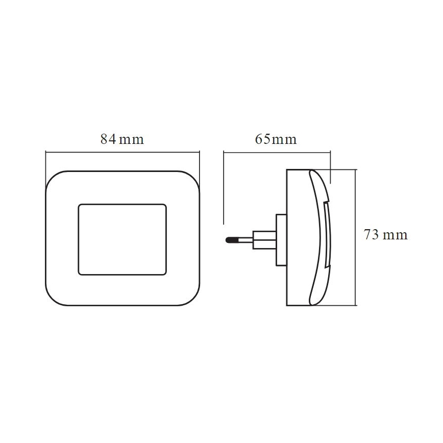 Ledvance - LED Öövalgusti anduriga LUNETTA LED/0,2W/230V