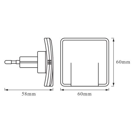 Ledvance - LED Öövalgusti anduriga LUNETTA LED/0,3W/230V 3000K