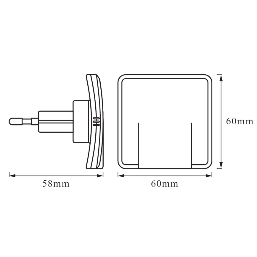Ledvance - LED Öövalgusti anduriga LUNETTA LED/0,3W/230V 3000K
