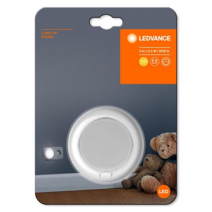 Ledvance - LED Öövalgusti anduriga LUNETTA LED/0,3W/230V 3000K