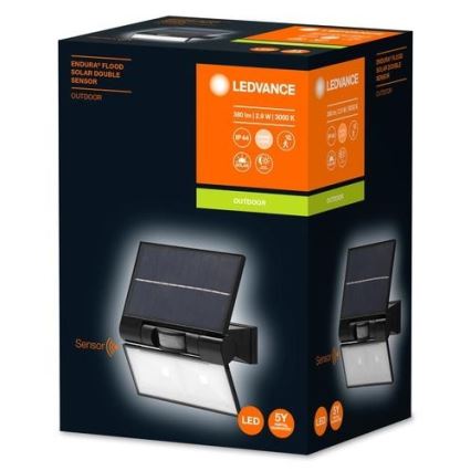 Ledvance - LED Väli päikesepaneeliga sein prožektor anduriga FLOOD LED/2,9W/3,7V 2600 mAh IP44