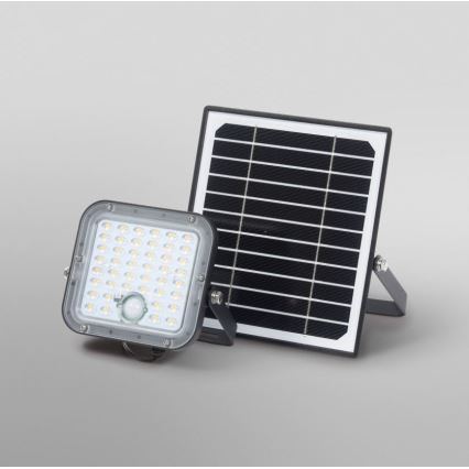 Ledvance - LED Hämardatav päikesepaneeliga prožektor anduriga FLOOD SPLIT LED/10W/3,2V 5000 mAh IP65 + kaugjuhtimispult