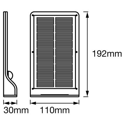 Ledvance - LED Päikesepaneeliga seinavalgusti koos anduriga DOORLED LED/3W/3,3V 2000 mAh IP44