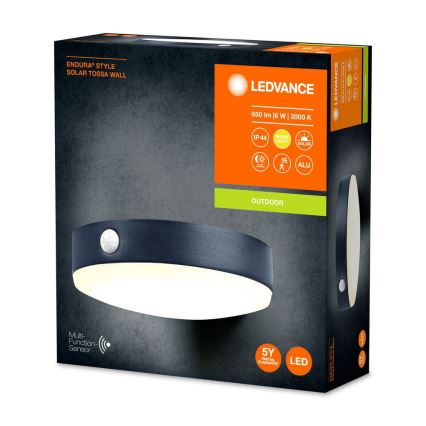 Ledvance - LED Päikesepaneeliga seinavalgusti koos anduriga ENDURA STYLE LED/6W/3,7V 1420 mAh IP44
