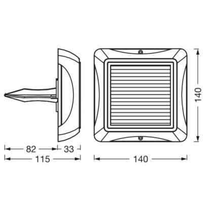 Ledvance - LED Hämardatav päikesepaneeliga lamp ENDURA STYLE SOLAR LED/1,2W/3,7V 2000 mAh IP65