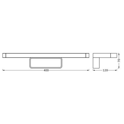 Ledvance - LED Peeglivalgustus vannituppa DISC BAR LED/7W/230V 3000/4000K IP44