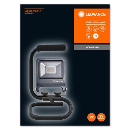 Ledvance - LED Prožektor hoidikuga S-STAND LED/20W/230V IP65