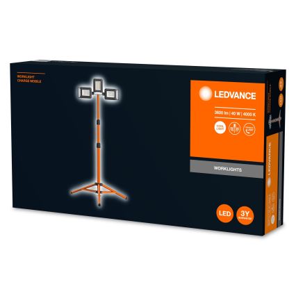 Ledvance - LED Prožektor hoidikuga TRIPOD 1xLED/30W/230V + 2xLED/5W IP65