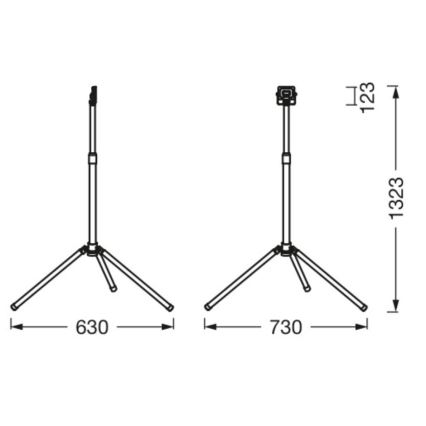 Ledvance - LED Väliprožektor hoidikuga WORKLIGHT TRIPOD LED/20W/230V 6500K IP65