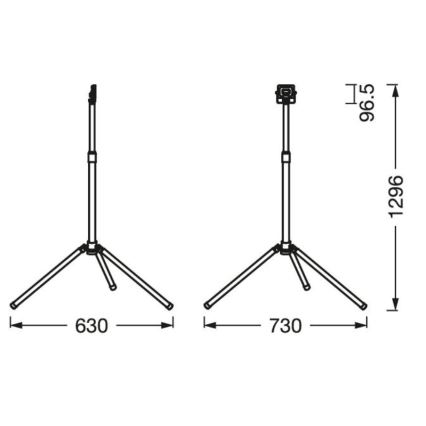 Ledvance - LED Väliprožektor käepidemega WORKLIGHT TRIPOD LED/10W/230V 6500K IP65