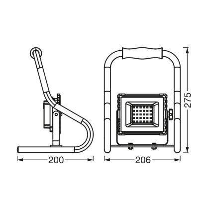 Ledvance - LED Prožektor R-STAND LED/10W/5V IP44