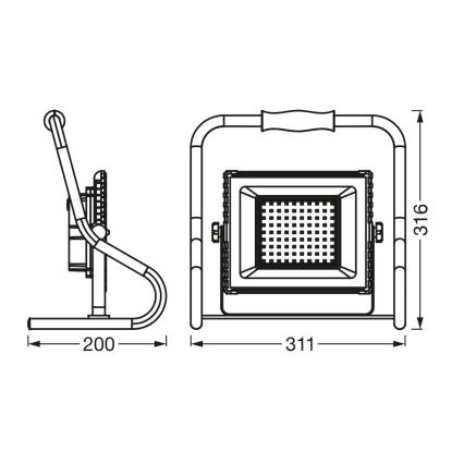 Ledvance - LED Prožektor R-STAND LED/30W/5V IP44