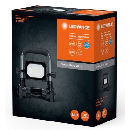 Ledvance - LED Väliprožektor WORKLIGHT R-STAND LED/10W/230V 6500K IP65