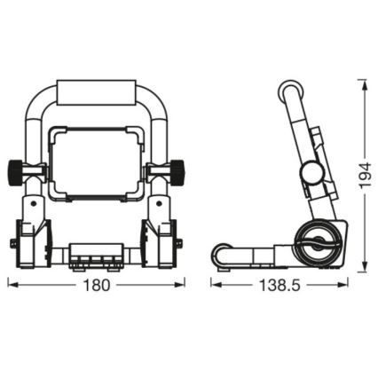 Ledvance - LED Väliprožektor WORKLIGHT R-STAND LED/10W/230V 6500K IP65