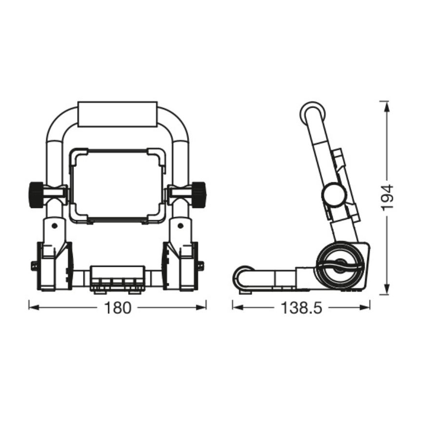 Ledvance - LED Väliprožektor WORKLIGHT R-STAND LED/10W/230V 6500K IP65