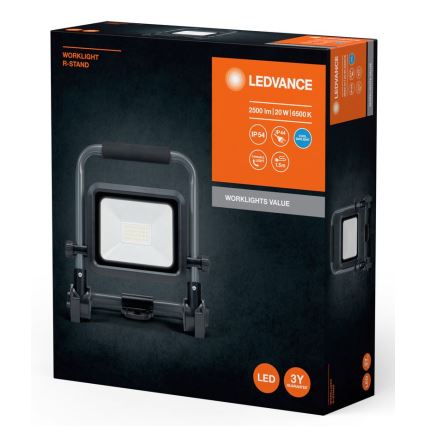 Ledvance - LED Väliprožektor WORKLIGHT R-STAND LED/20W/230V 6500K IP54