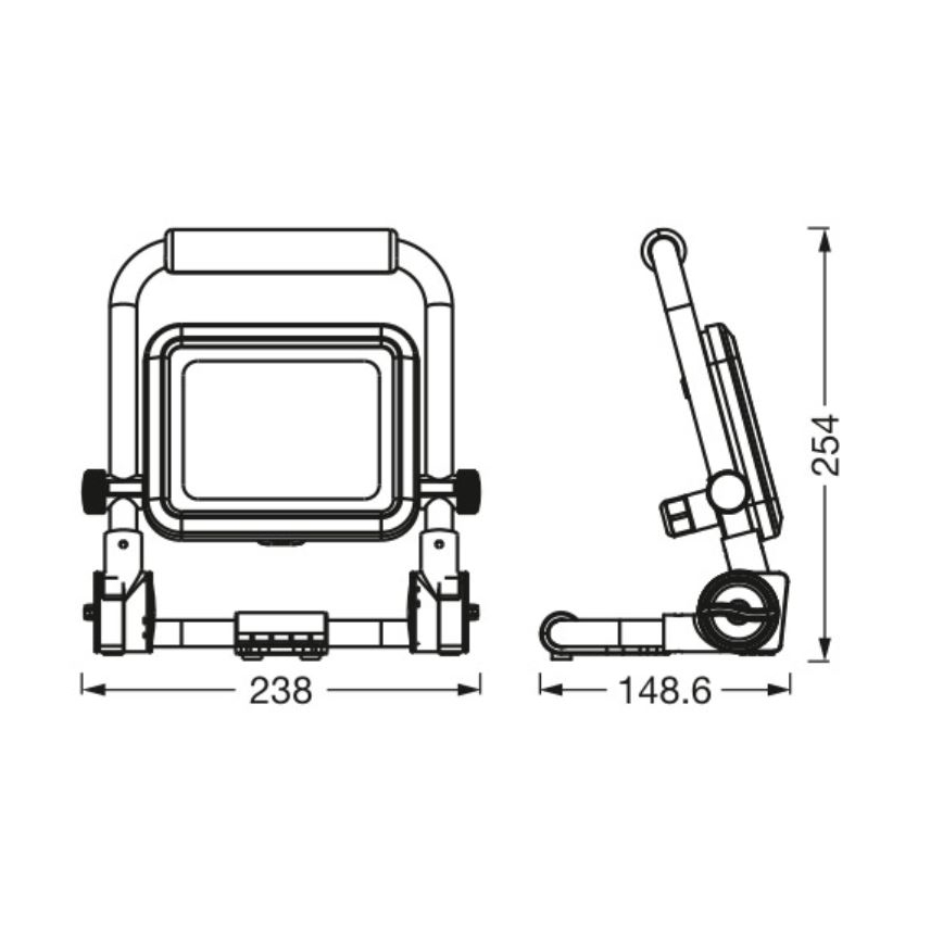 Ledvance - LED Väliprožektor WORKLIGHT R-STAND LED/20W/230V 6500K IP54