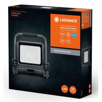 Ledvance - LED Väliprožektor WORKLIGHT R-STAND LED/30W/230V 6500K IP54