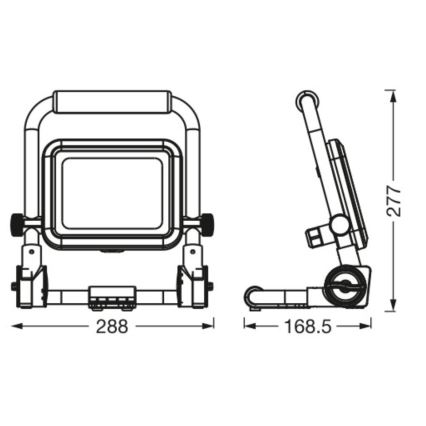 Ledvance - LED Väliprožektor WORKLIGHT R-STAND LED/30W/230V 6500K IP54