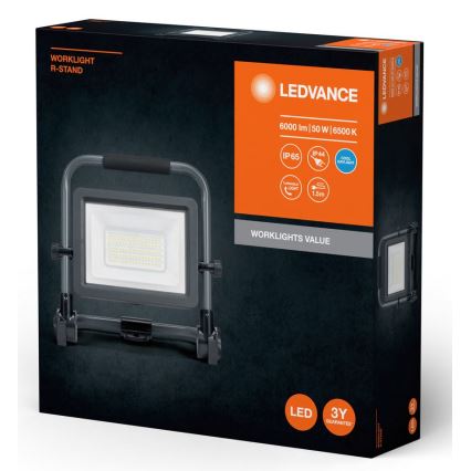 Ledvance - LED Väliprožektor WORKLIGHT R-STAND LED/50W/230V 6500K IP65