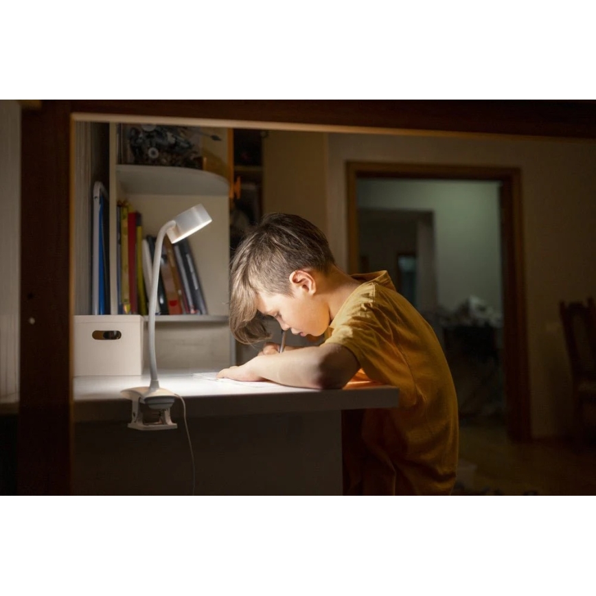 Ledvance - Hämardatav puutetundlik LED-laualamp klambriga CYLINDER LED/4,8W/5V 3000-6500K valge