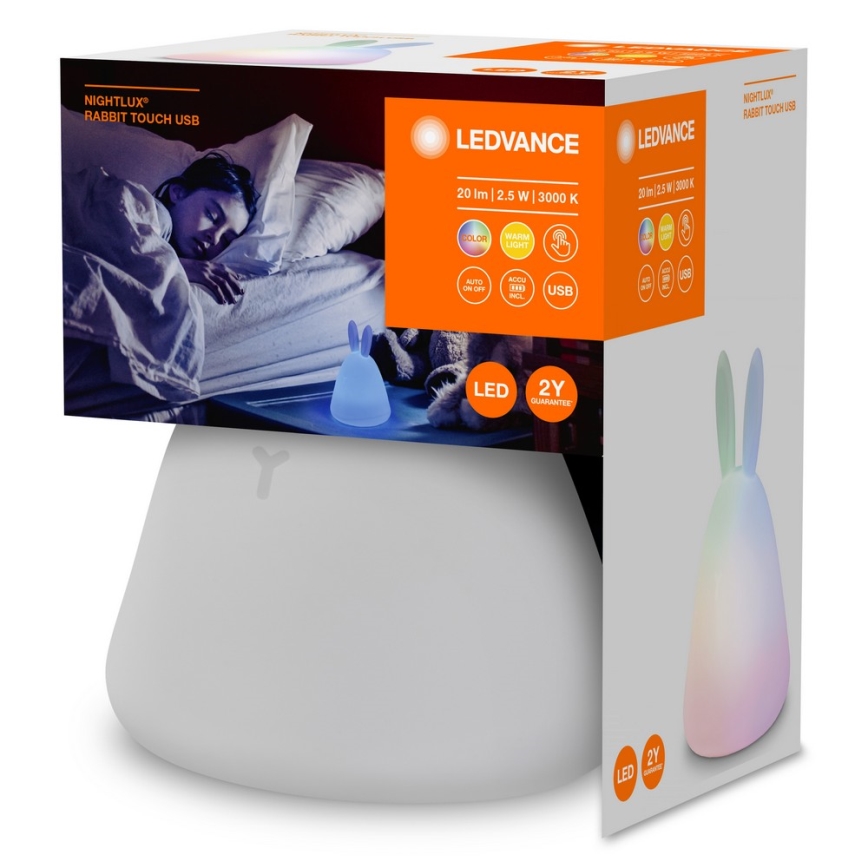 Ledvance - LED Puutetundlik laste öö väike lamp TOUCH LED/2,5W/5V 1200 mAh